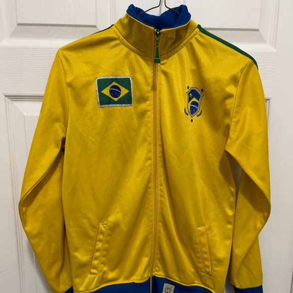 Brazil Yellow/Blue In the game  Football Soccer Track Jacket - Picture 1 of 12